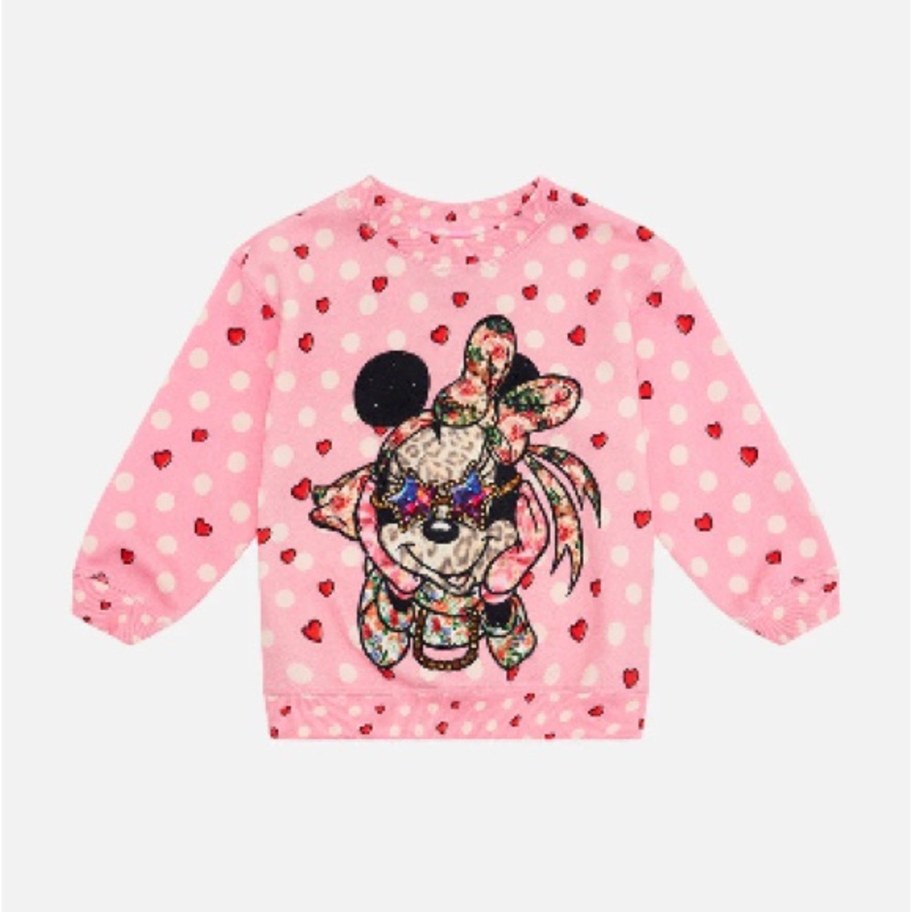 Camilla Pink Polka Dot Kids Sweatshirt